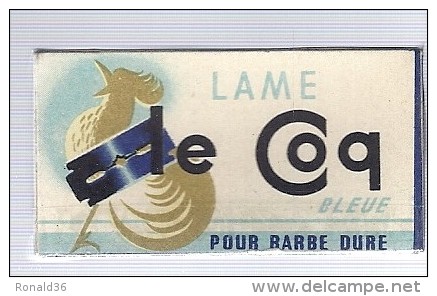 Boite En Emballage D´origine De 5 Lames De Rasoirs En étui Papier Marque LE COQ Bleue Pour Barbe Dure ( Rasoir Lame ) - Accessories