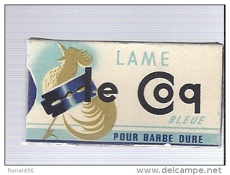 Boite En Emballage D´origine De 5 Lames De Rasoirs En étui Papier Marque LE COQ Bleue Pour Barbe Dure ( Rasoir Lame ) - Accessories