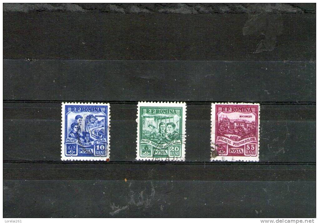 1955, 5e ANNIV. DU PALAIS DES PIONNIERS BUCAREST YV=1400/1402 Et MI=1525/1527 - Used Stamps