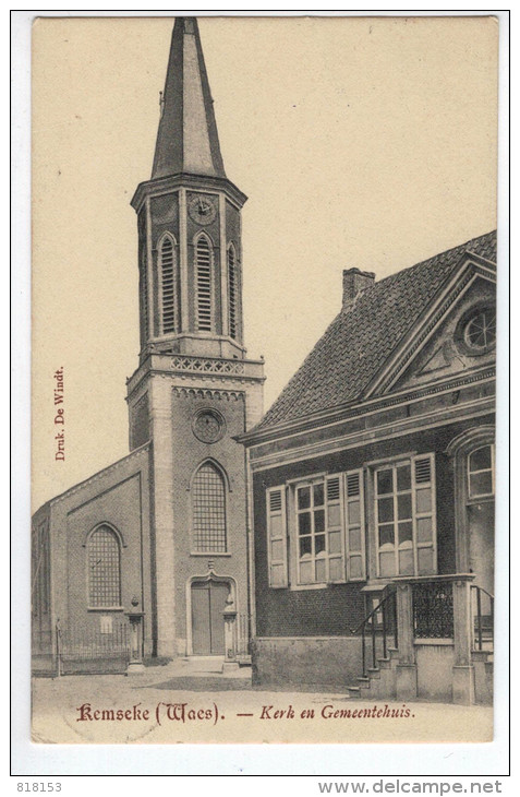Kemseke (Waes) - Kerk En Gemeentehuis - Stekene
