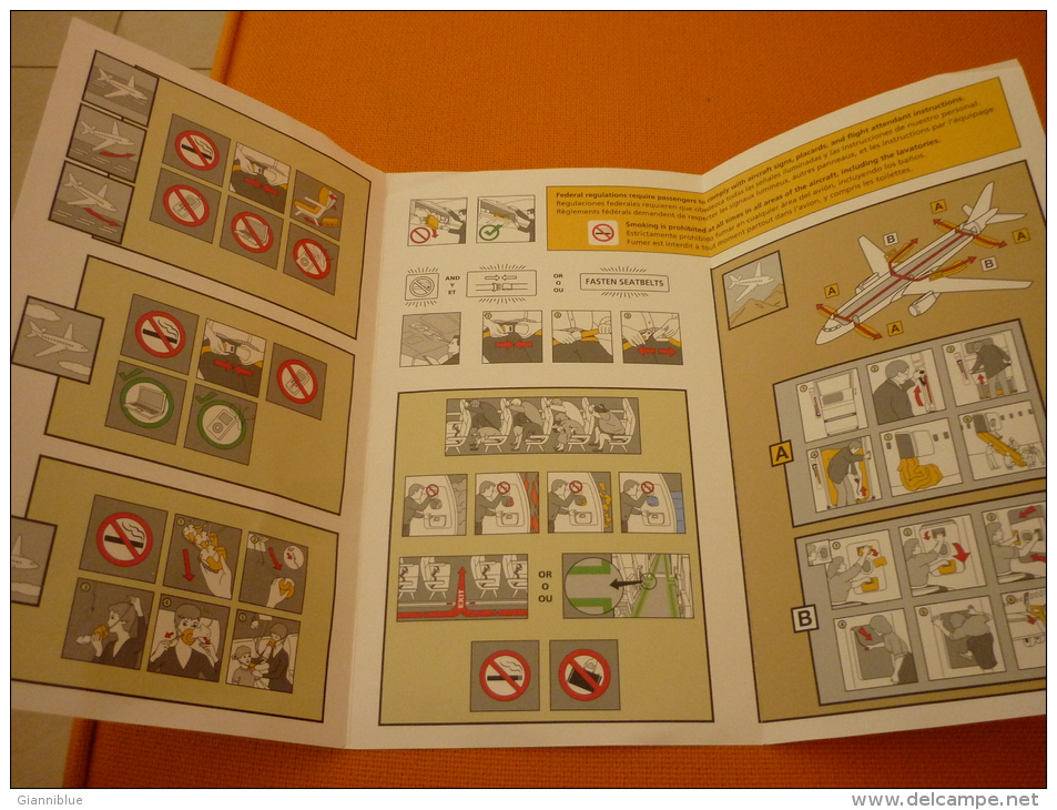 Boeing B767 US Airways USA Safety Card - Consignes Sécurité/safety Card - Fichas De Seguridad