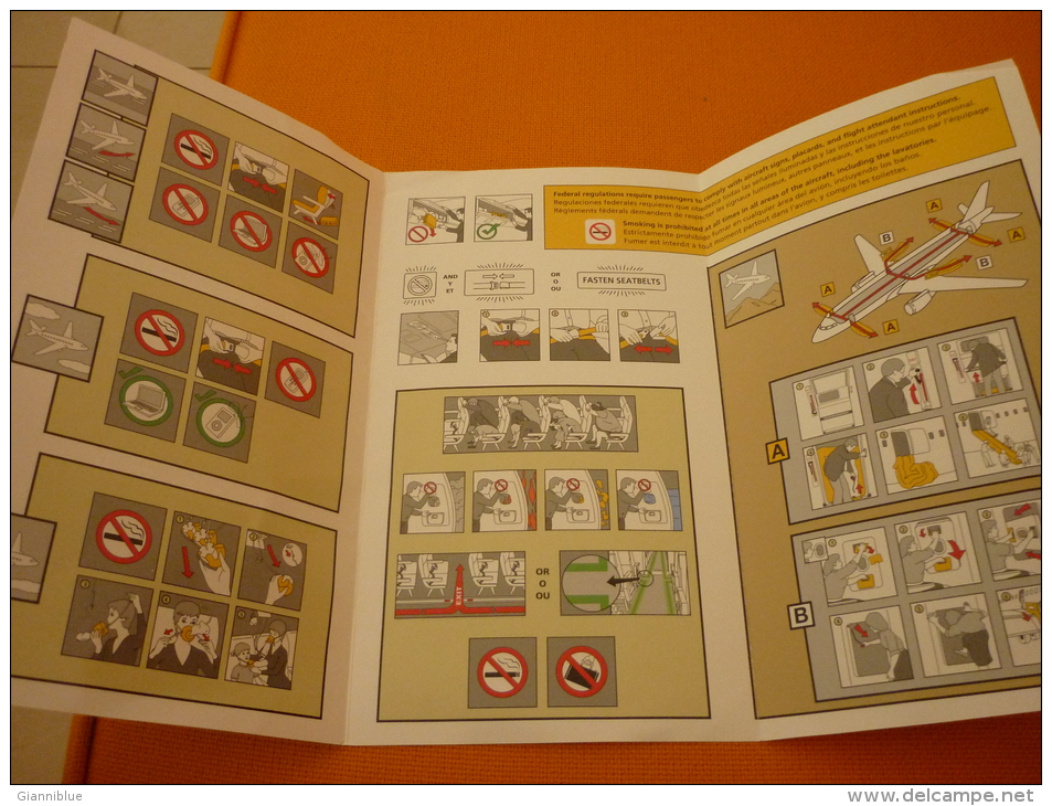 Boeing B767 US Airways USA Safety Card - Consignes Sécurité/safety Card - Safety Cards