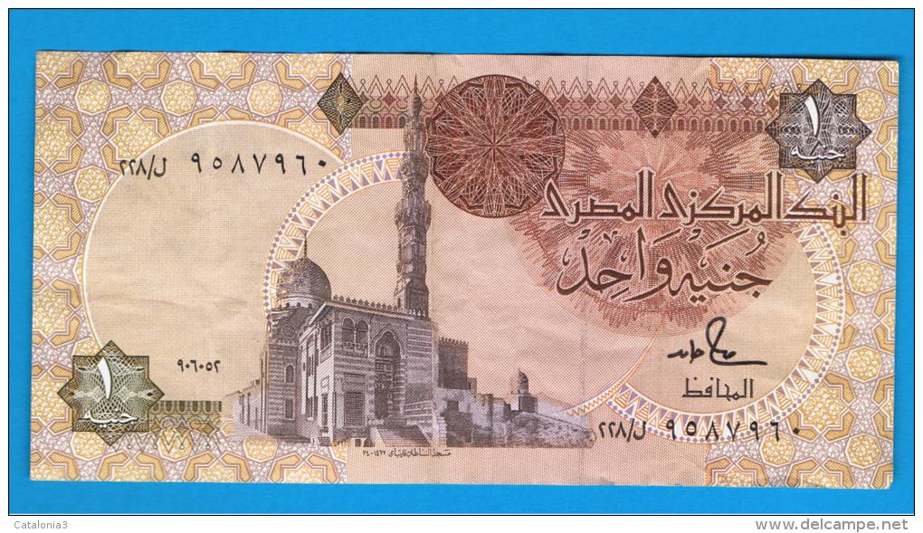 EGIPTO - EGYPT -  1 Pound ND Circulado   P-50 Firma  18 Hamed - Egipto