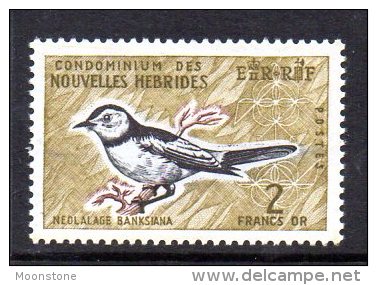 New Hebrides (French) 1963 2f Flycatcher Definitive, MNH (A) - Unused Stamps