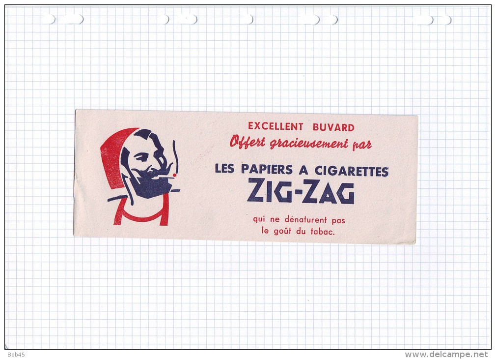 1 - BUVARD CIGARETTE TABAC PAPIER ZIG ZAG ZOUAVE - Tabaco & Cigarrillos