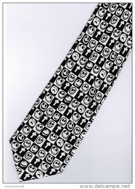 Tim Burton's The Nightmare Before Christmas Cross Cartoon Novelty Fancy Neck Tie - Other & Unclassified