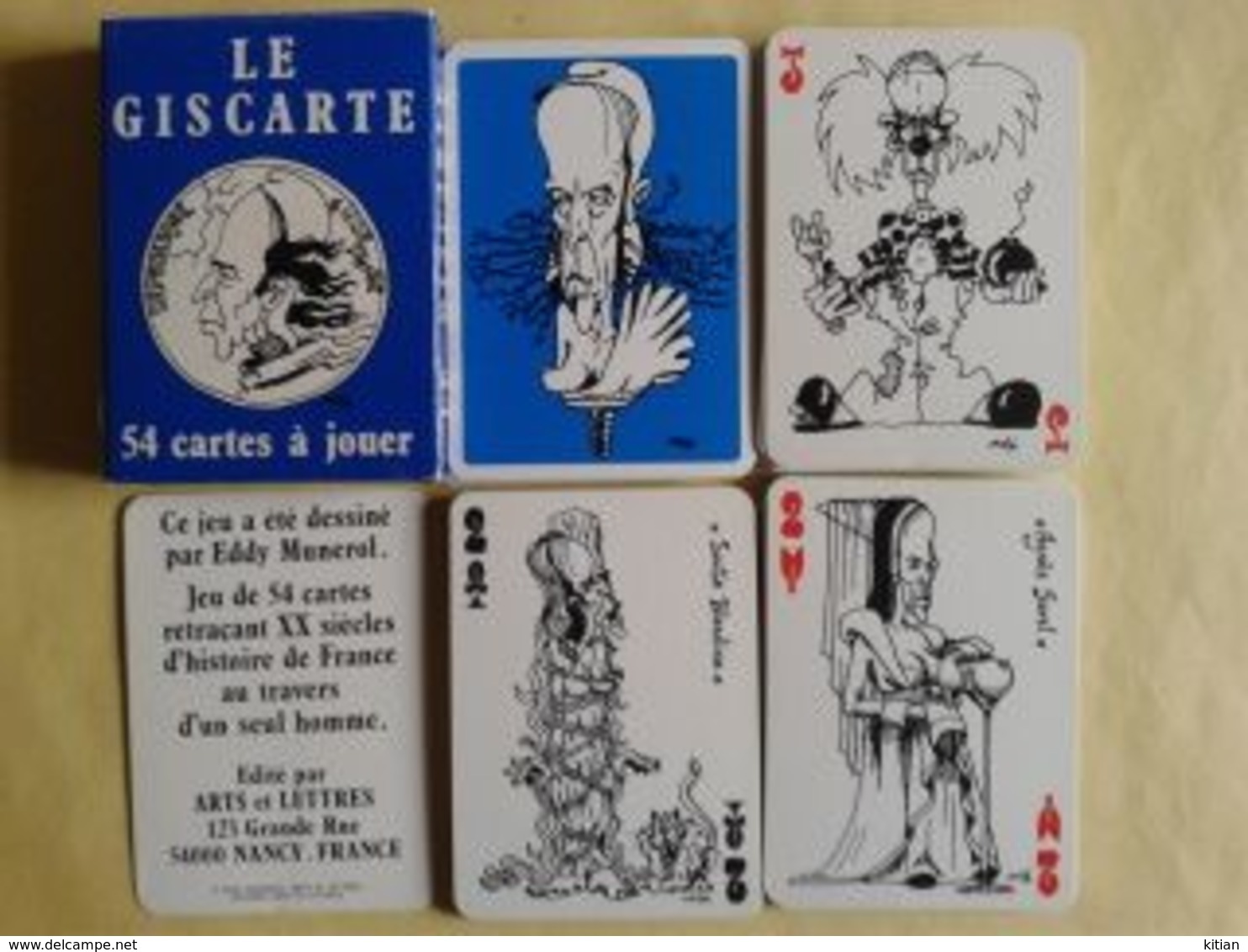 Jeu de 54 cartes illustrées