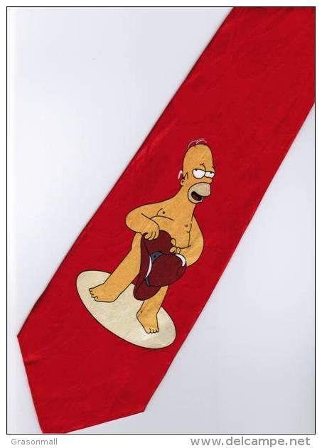 The Simpsons Homer Jay Hat Cartoon Novelty Fancy Neck Tie - Other & Unclassified