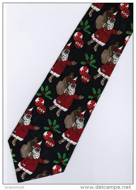 Christmas Santa Claus Xmas #7 Cartoon Novelty Fancy Neck Tie - Other & Unclassified