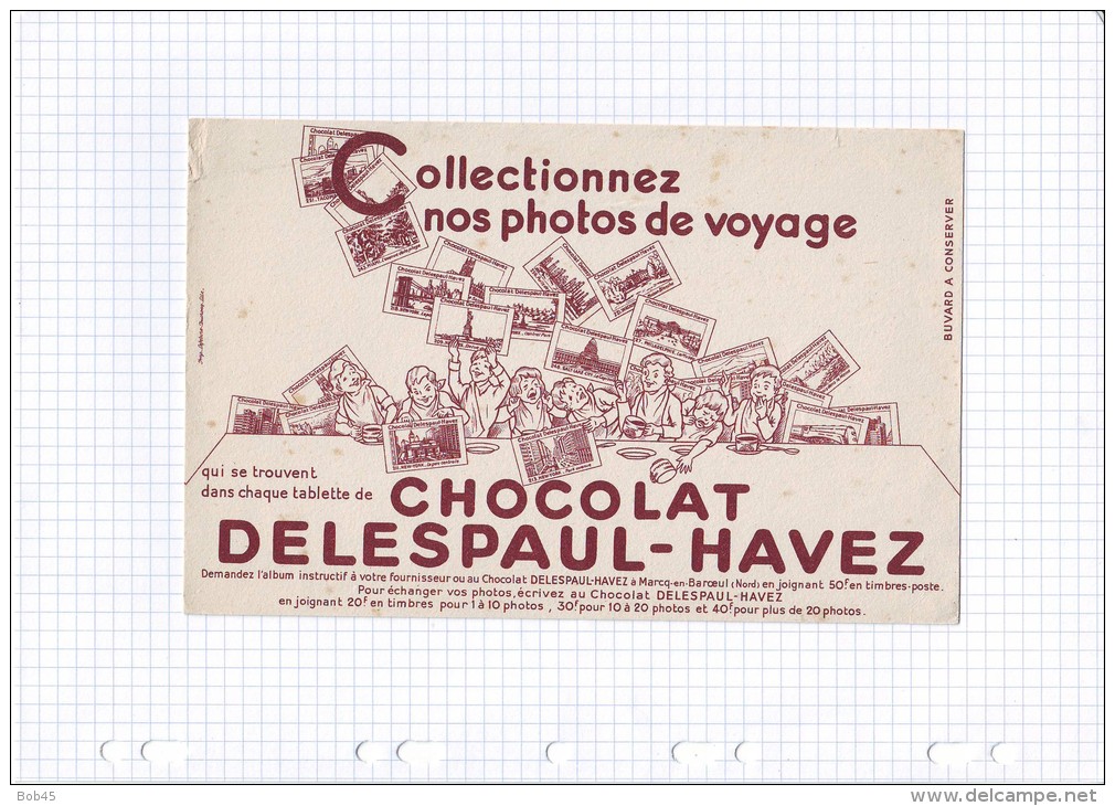 31 - BUVARD CHOCOLAT DELESPAUL HAVEZ - Chocolat