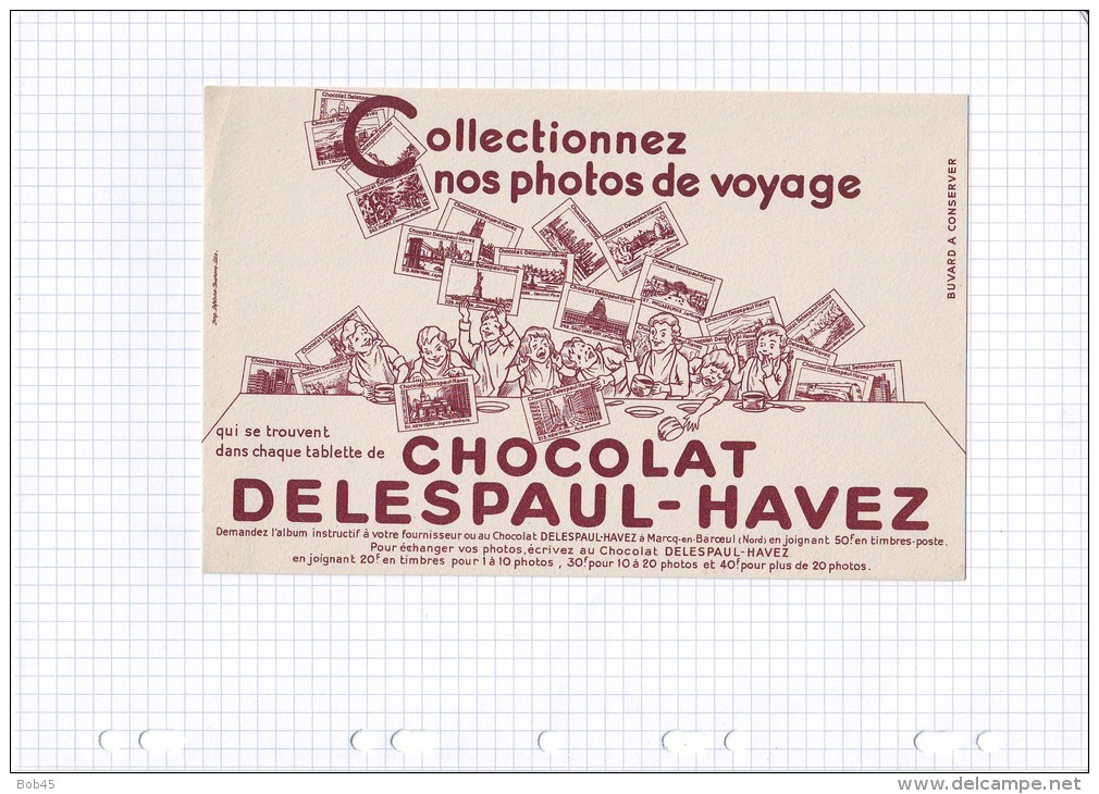 32 - BUVARD CHOCOLAT DELESPAUL HAVEZ - Chocolat