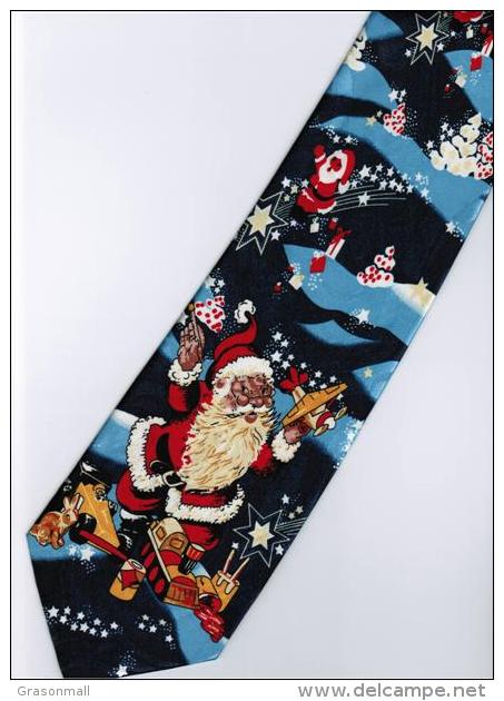 Christmas Santa Claus Xmas #16 Cartoon Novelty Fancy Neck Tie - Other & Unclassified