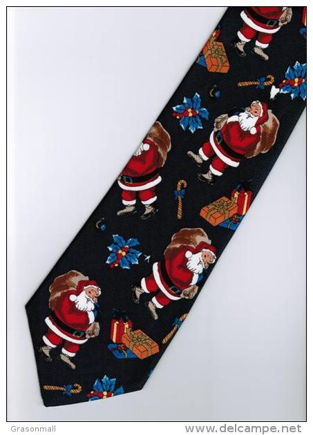 Christmas Santa Claus Xmas #21 Cartoon Novelty Fancy Neck Tie - Other & Unclassified