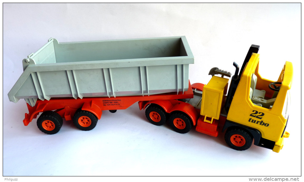 PLAYMOBIL CAMION  BENNE V1 1986/87 V2 1993 équivalence Boîte 3141 - Playmobil