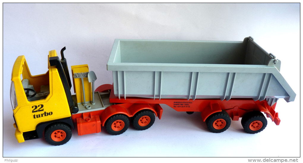 PLAYMOBIL CAMION  BENNE V1 1986/87 V2 1993 équivalence Boîte 3141 - Playmobil