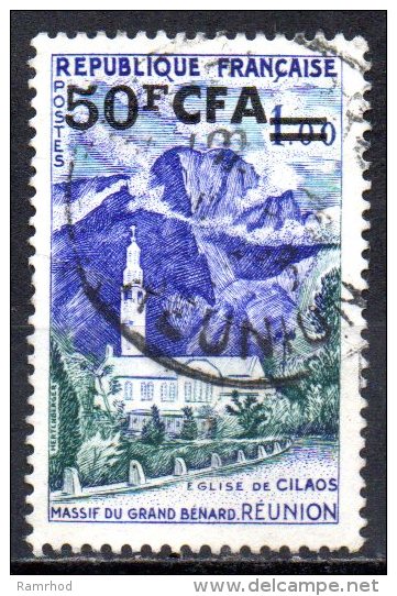 REUNION 1960 Tourist Publicity -  50f. On 1f. - Violet, Green And Blue (Cilaos)  FU - Used Stamps