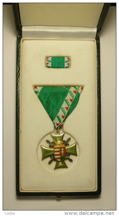 Hongrie Hungary Ungarn  Médaille 1996 "" NCO´s Service Medal I " Silver & Gold Plated RARE ! Original Box - Autres & Non Classés