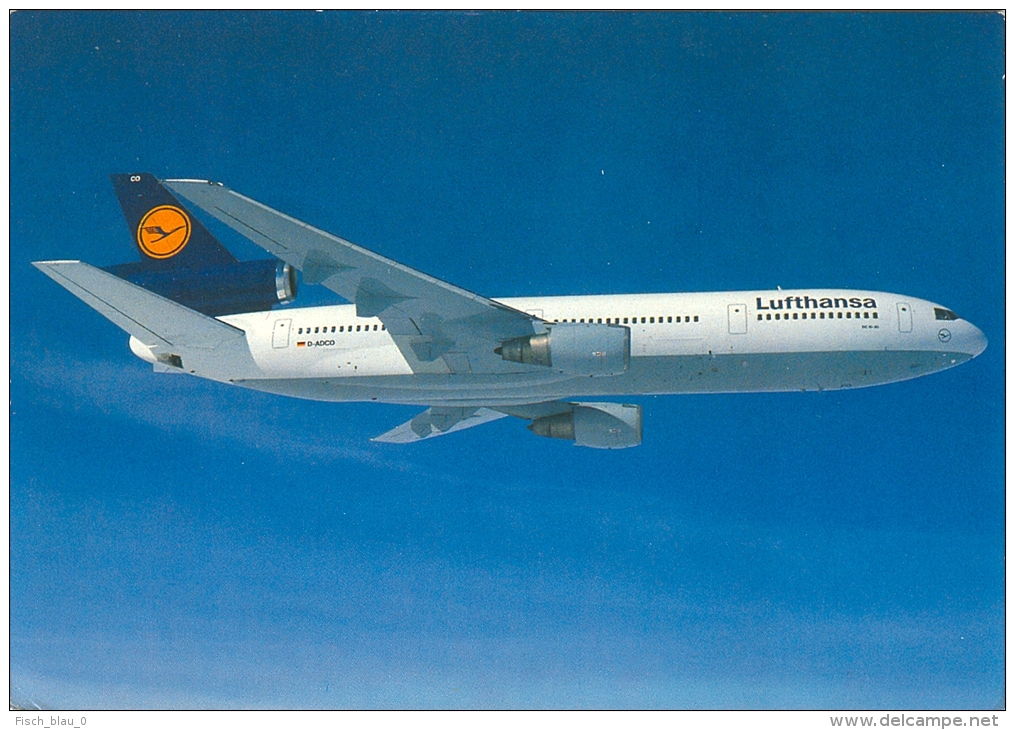 AK Flugzeug Lufthansa McDonnell Douglas DC 10-30 LH DLH Deutschland Mainz-Kastel Airplane Aeroplane Avion Aviation Aereo - 1946-....: Moderne