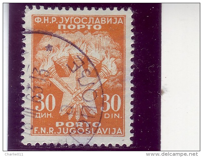 COAT OF ARMS-PORTO-30 DIN-POSTMARK-DUGOPOLJE-CROATIA-YUGOSLAVIA-1962 - Impuestos