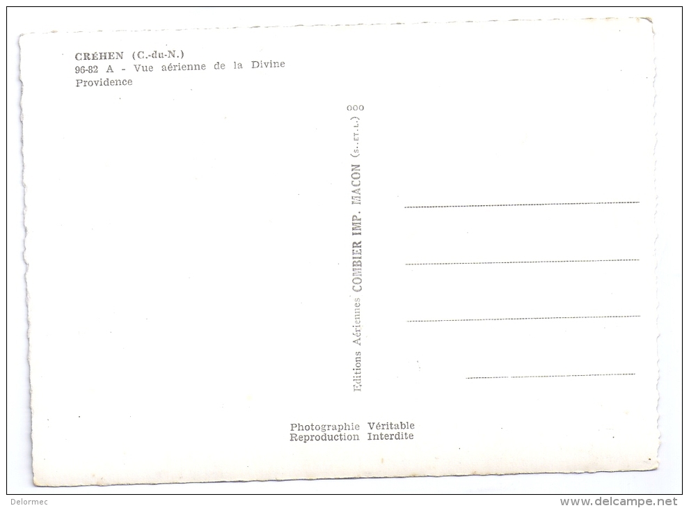 CPSM Photo Créhen 22 Côtes D´Armor Vue Aérienne De La Divine Providence édit CIM N°96-82 A Non écrite - Créhen