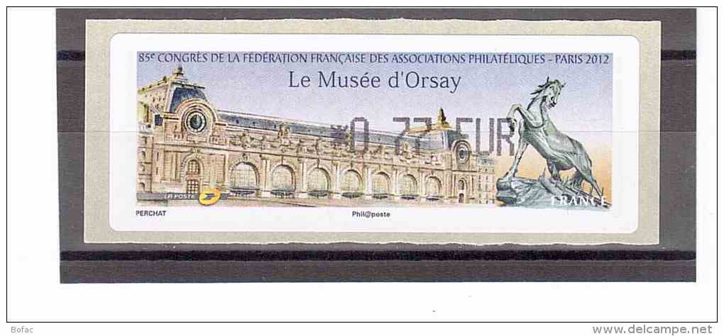 1111  **  Y & T  (Le Musée D´orsay2012) "DEUX IMPRESSIONS DIFFERENTES POUR LA MEME VALEUR "FRANCE" 25/30 - 2010-... Vignette Illustrate
