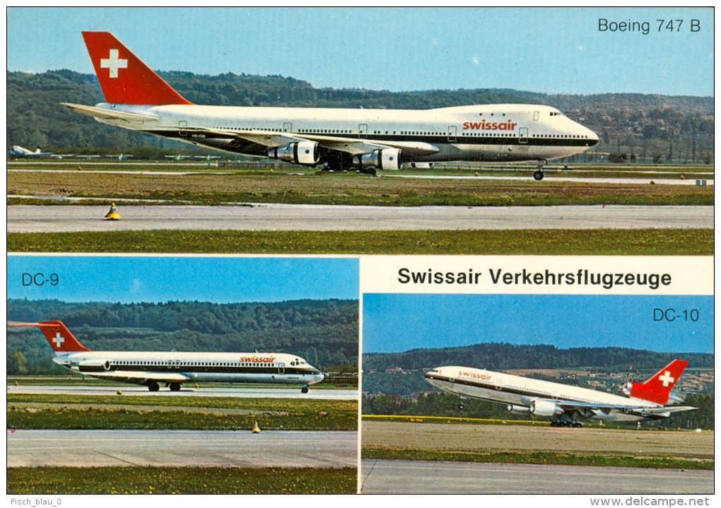 AK Flugzeug Swissair Boeing 747 B DC-90 DC-10 Douglas Aircraft Schweiz Airplane Aeroplane Avion Aviation Aereo Flieger - 1946-....: Moderne