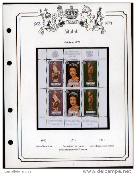 ANNIVERSAIRE DU COURRONNEMENT DE LA REINE - CORONATION ANNIVERSARY - 5 ALBUMS - TIMBRES ET BLOCS NEUFS MNH - Collections (en Albums)