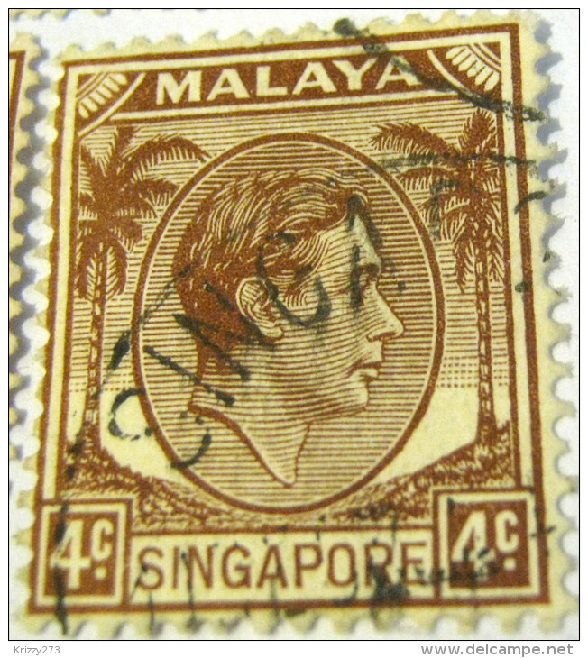 Singapore 1948 King George VI 4c - Used - Singapour (...-1959)