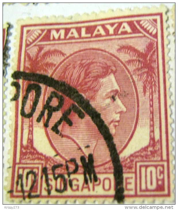 Singapore 1948 King George VI 10c - Used - Singapour (...-1959)