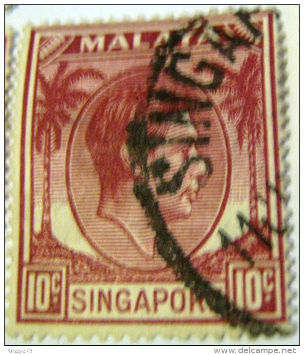 Singapore 1948 King George VI 10c - Used - Singapour (...-1959)