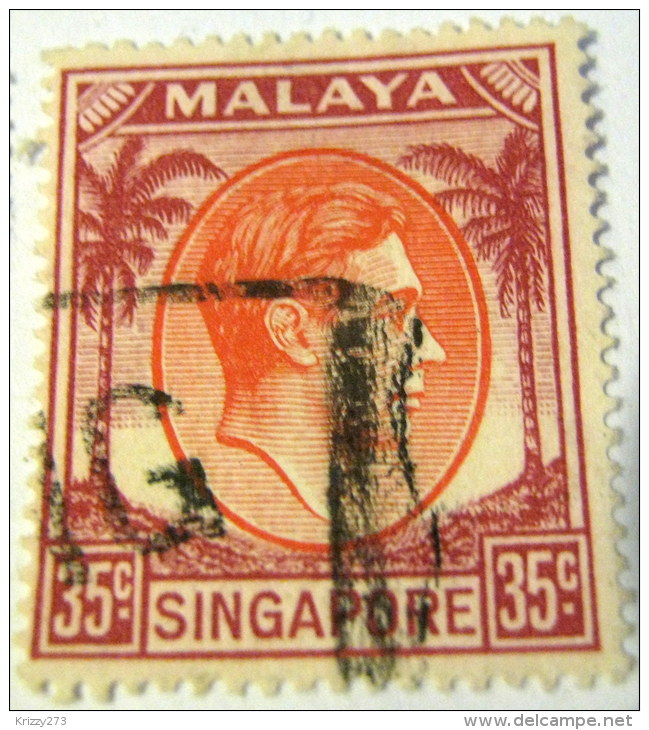 Singapore 1948 King George VI 35c - Used - Singapore (...-1959)