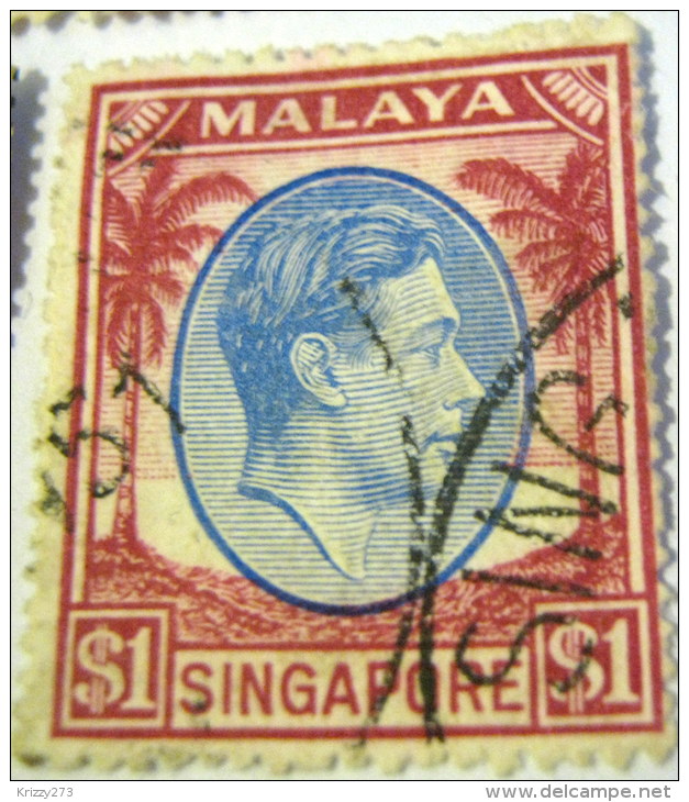 Singapore 1948 King George VI $1 - Used - Singapour (...-1959)