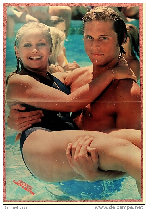 2 Kleine Musik-Poster  Kim Wilde  -  1 Rückseite : Lucy & Mitch ,  Von Popcorn + Bravo Ca. 1982 - Plakate & Poster