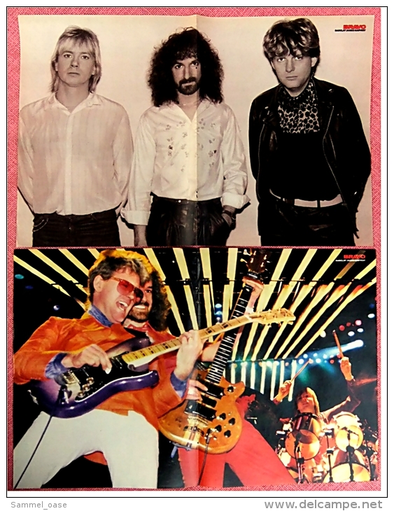 2 Kleine Musik Poster  Barclay James Harvest  -  1Rückseite : Christian Franke  -  Von Bravo Ca. 1982 - Posters