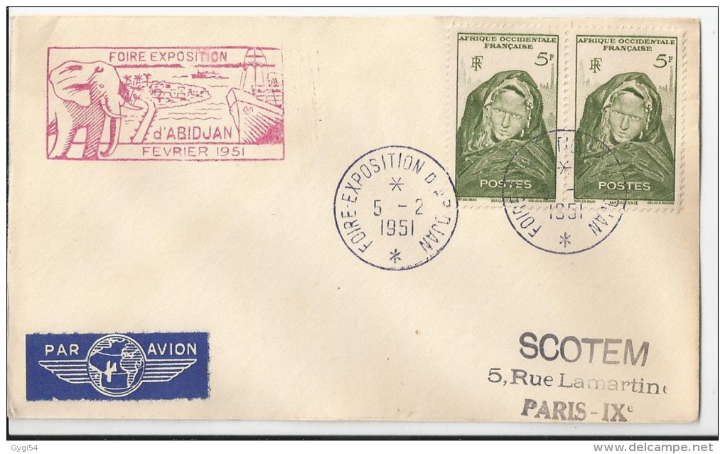 Foire EXPO D´Abidjan  Lettre Du 05/05/1951 - Covers & Documents