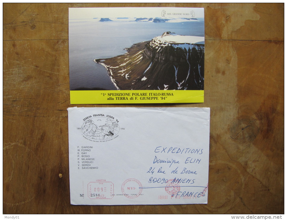 2-743 Expedition Polaire Italie Terre Frans Joseph Zemlya 1994 URSS Russie Association Grande Nord Arctic Arctique TAAF - Polar Exploradores Y Celebridades