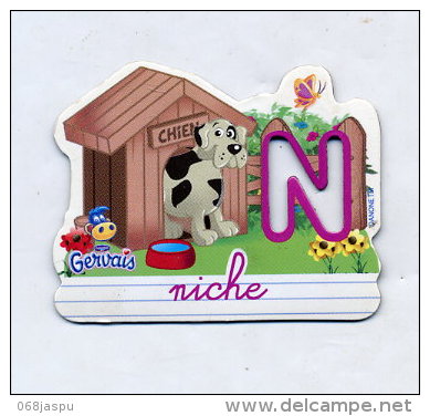 Magnet Gervais Lettre N Comme Niche Theme Chien - Publicitaires