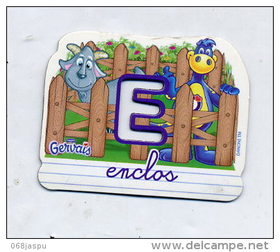 Magnet Gervais Lettre E Comme Enclos Theme Chevre - Advertising