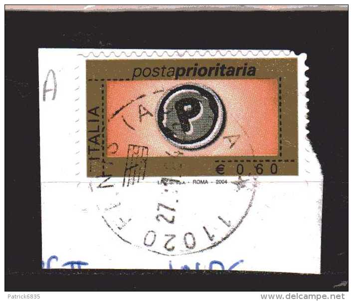 Italia ° -X- Anno -2004 -  € 0,60 - Posta Prioritaria, Tipo A , Serigr. Tipogr. Unif. 2770A - 2001-10: Usati