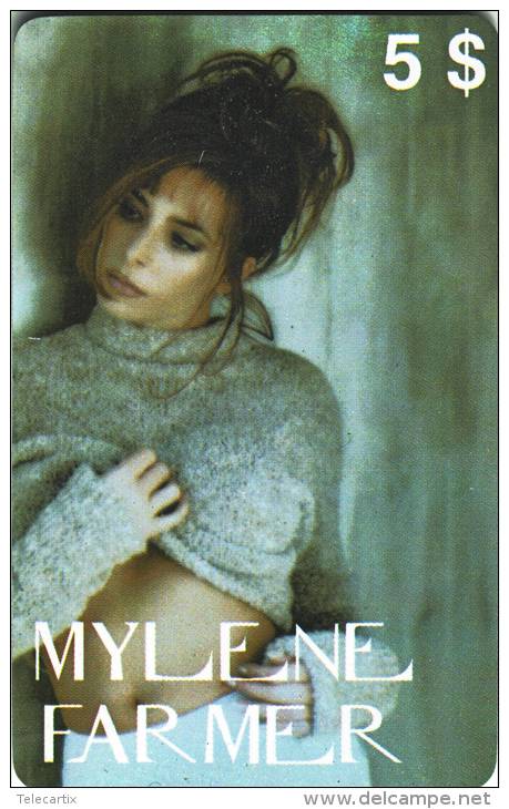 RRR***Télecarte Prépayée USA  MYLENE FARMER   5$  Vide   état TTB Limited édition 350pcs!***à Saisir - Collections