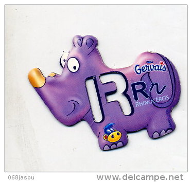 Magnet Gervais Lettre R Comme Rhinosceros - Advertising