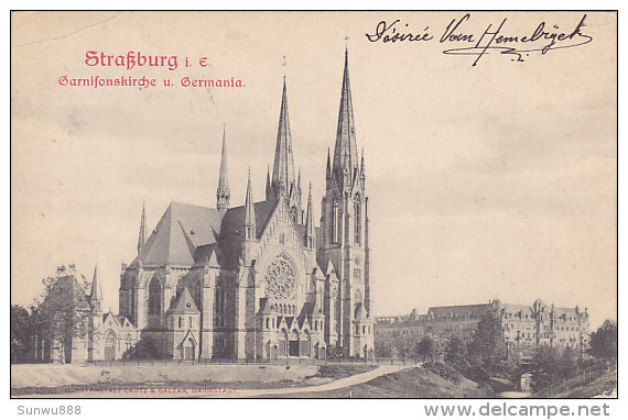 67 - Strassburg - Garnisonskirche U. Germania (peu Vue) - Strasbourg