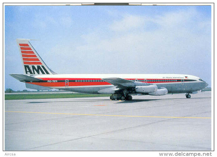 Aviation Postcard-WGA-019-AIR MANILA INTERNATIONAL- BOEING 707 - 1946-....: Moderne