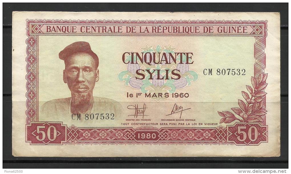 GUINEE . 50 SYLIS . 1980 . - Guinee