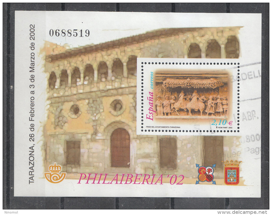 Spagna   -   2002.  Expo  " PHILAIBERIA 2002".  Rare, Numbered Block - Esposizioni Filateliche