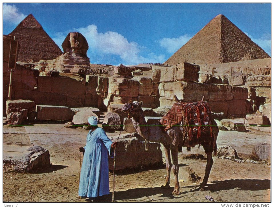 (106) Egypt - Giza Pyramid And Sphinx With Camel - Gizeh