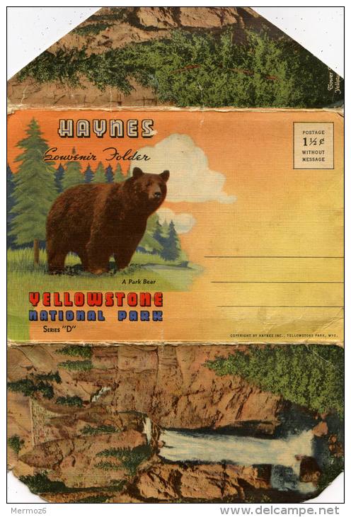 Yellowstone National Park Souvenir Haynes A Park Bear Series D Carnet - USA National Parks