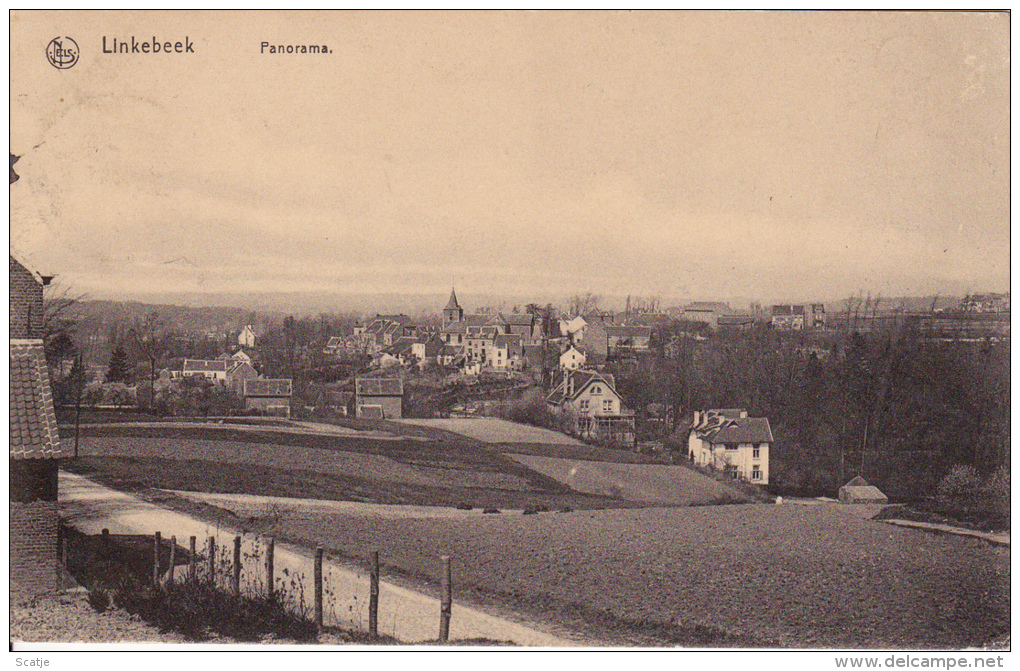 Linkebeek.  -  Panorama;  1913 Prachtige Kaart Met Stempel - Relais - Linkebeek