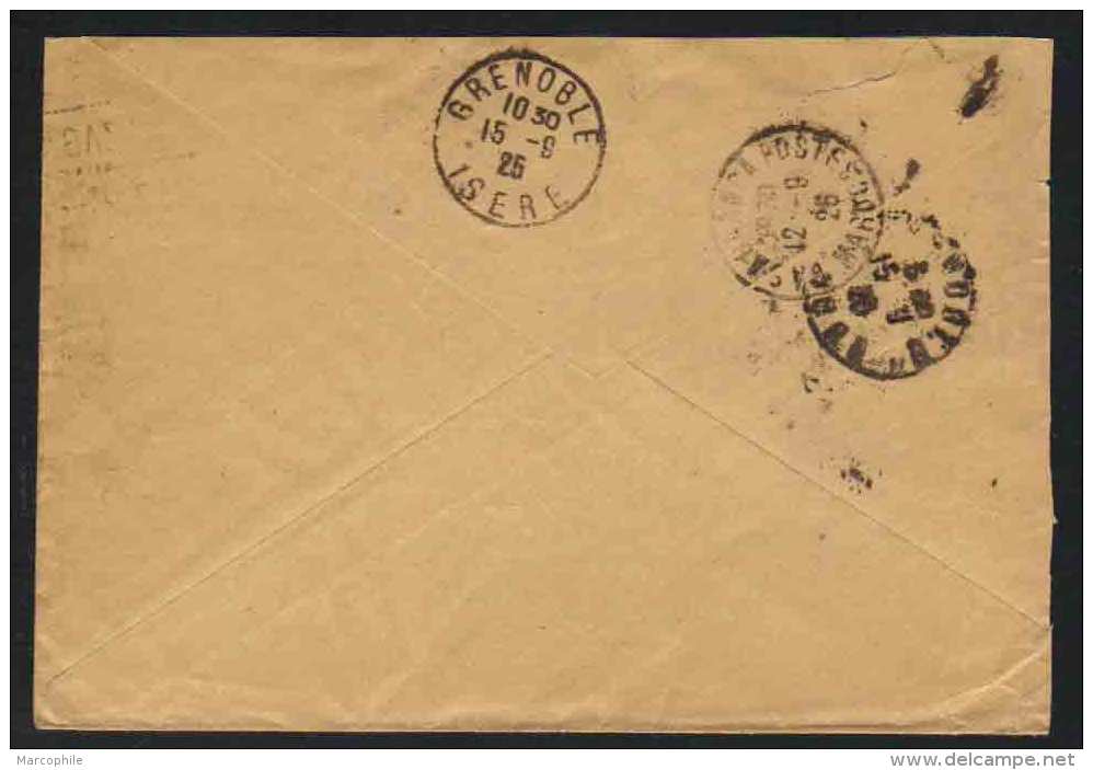 MAROC - MAZAGAN / 1925 LETTRE AVION POUR GRENOBLE TAXEE  (ref 3293) - Covers & Documents