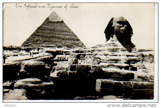 Carte Phot The Sphinx Cachet Pquebot Port Said Et Machine à Timbre SEMCO 1962 (voir Scans Recto Et Verso) - Pyramids